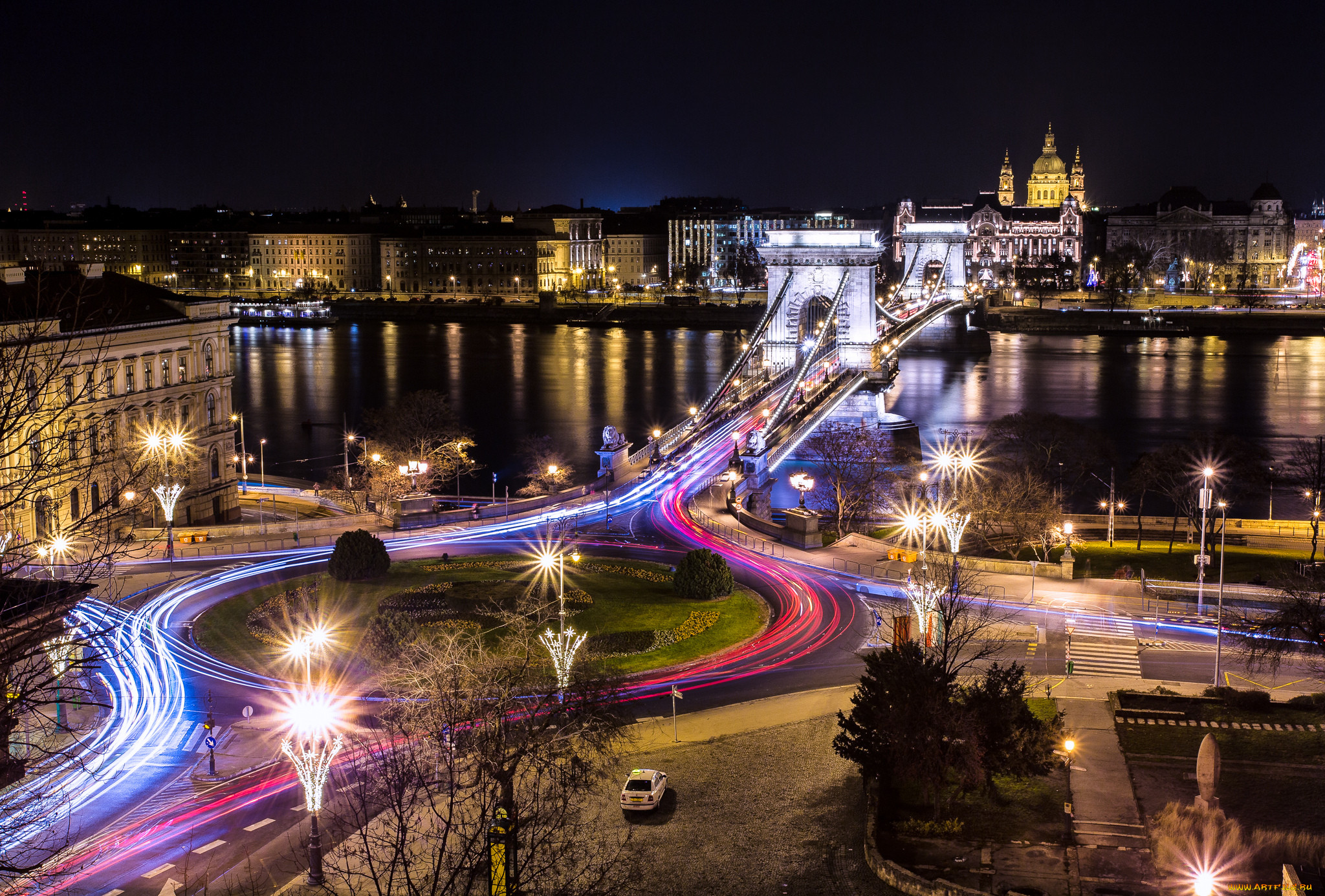 Будапешт,Венгрия ночные мосты